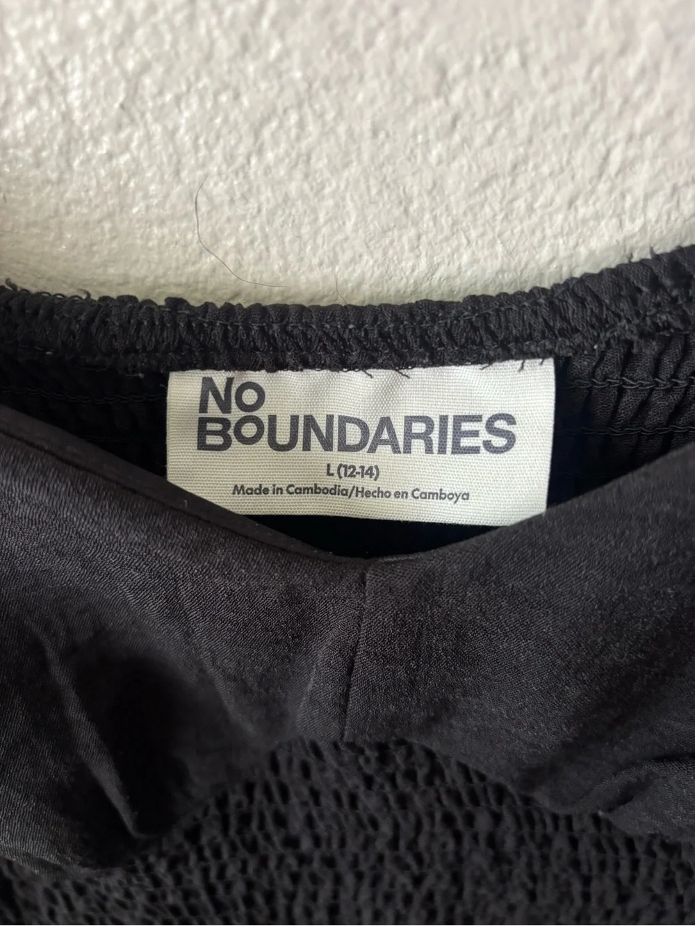 No Boundaries Black Smocked Waist Sundress